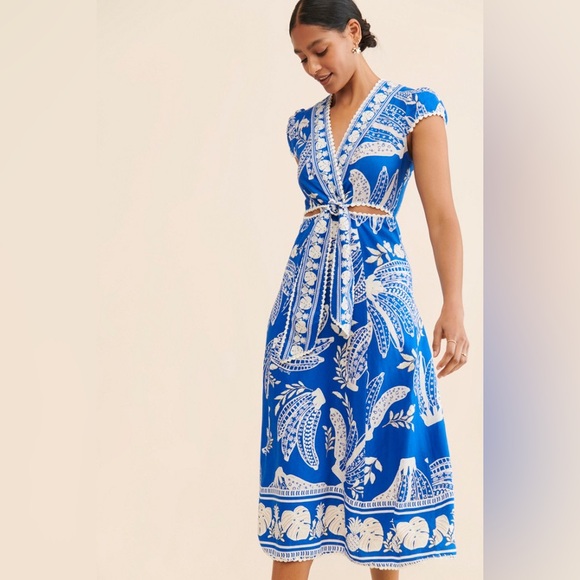 FARM Rio Dresses & Skirts - Farm Rio Lace Banana Midi Dress
